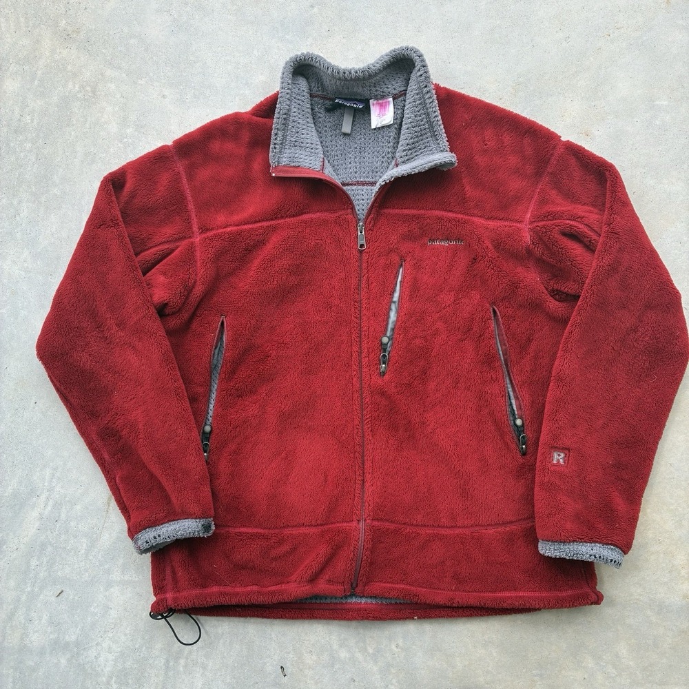 Patagonia Jacket R4 Regulator Men XL Red High Pile Fleece Full Zip Polartech